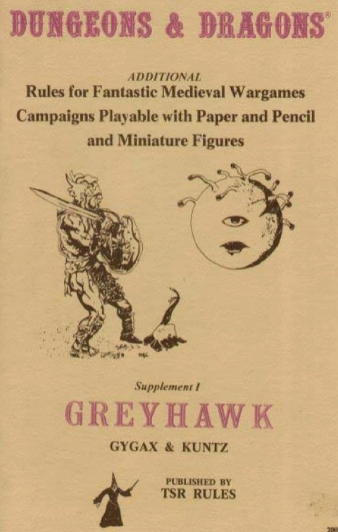 Cover image of the original Greyhawk Supplement.